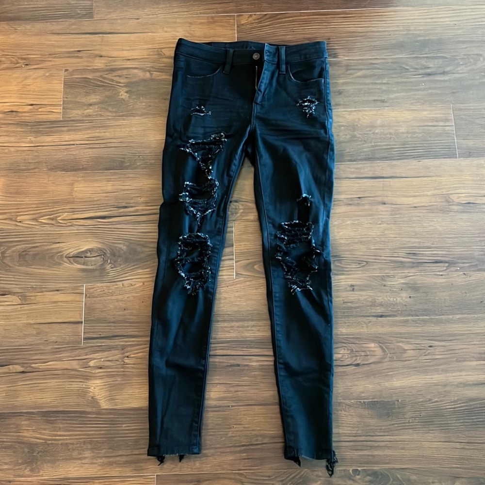 Black ripped jeans